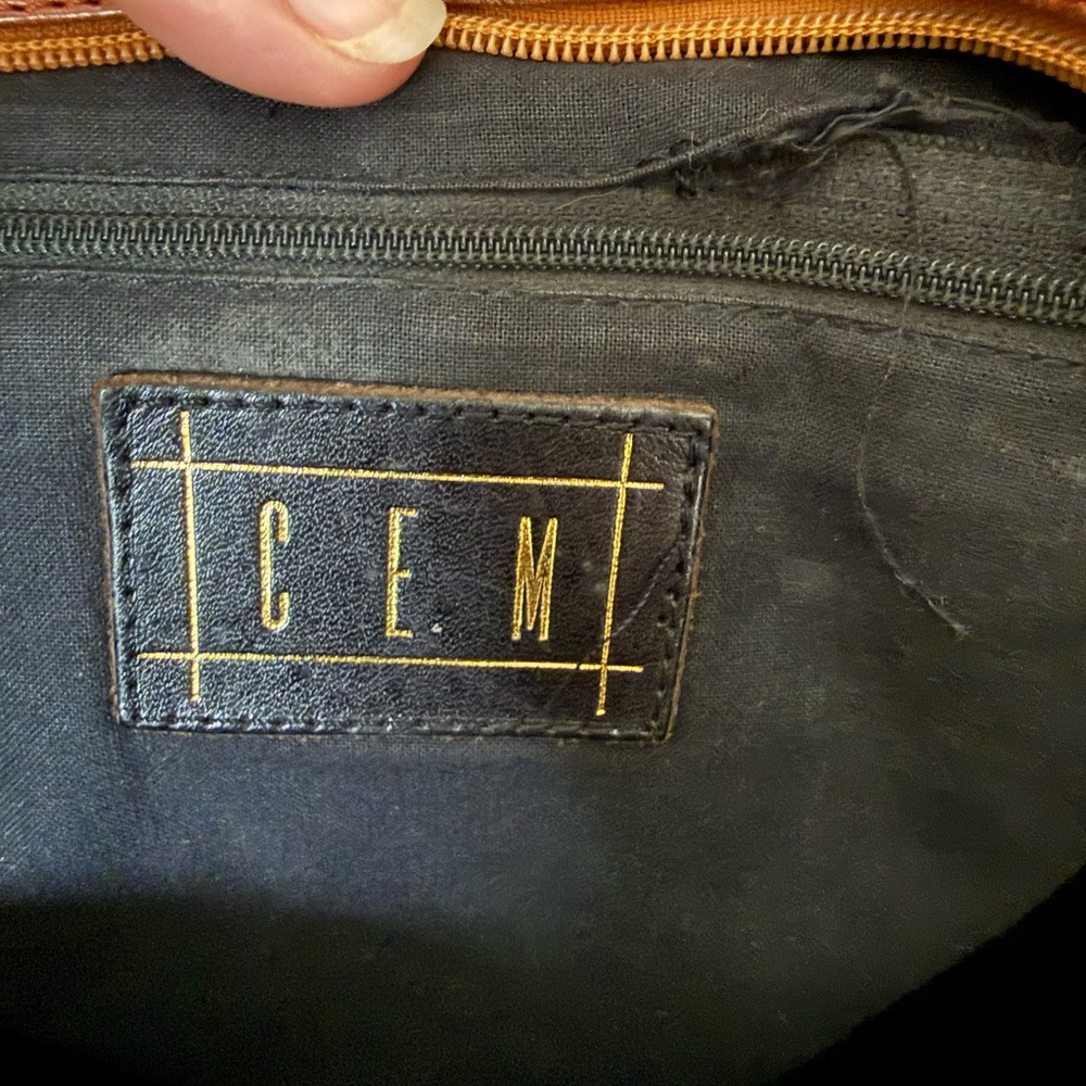 Woven Leather Tote Bag in Brown - Picture 5 of 12
